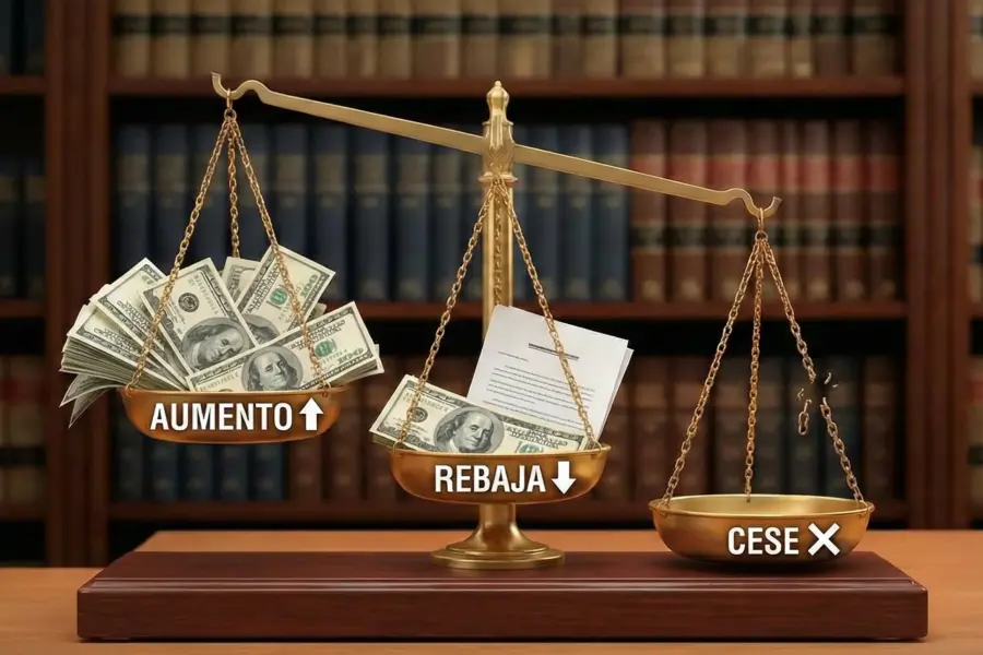 Cuándo procede un aumento, rebaja y cese de alimentos